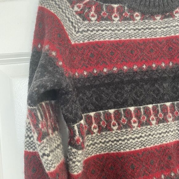 Duluth Trading Co Sweater Women’s Medium Wool Cashmere Blend Nordic Fair Isle - Picture 4 of 6